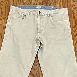 Faherty Comfort Twill 5 Pocket Pants. Size 32